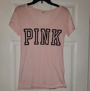 Light Pink VS PINK V-Neck Tee